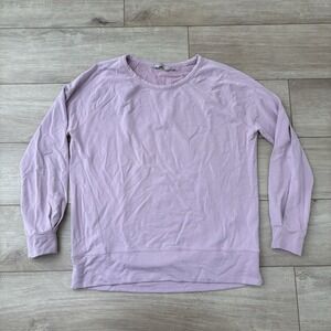 ATHLETA‎ Bandha Baby Pink/lilac LONG SLEEVE SWEATSHIRT Oversized Sz Medium M